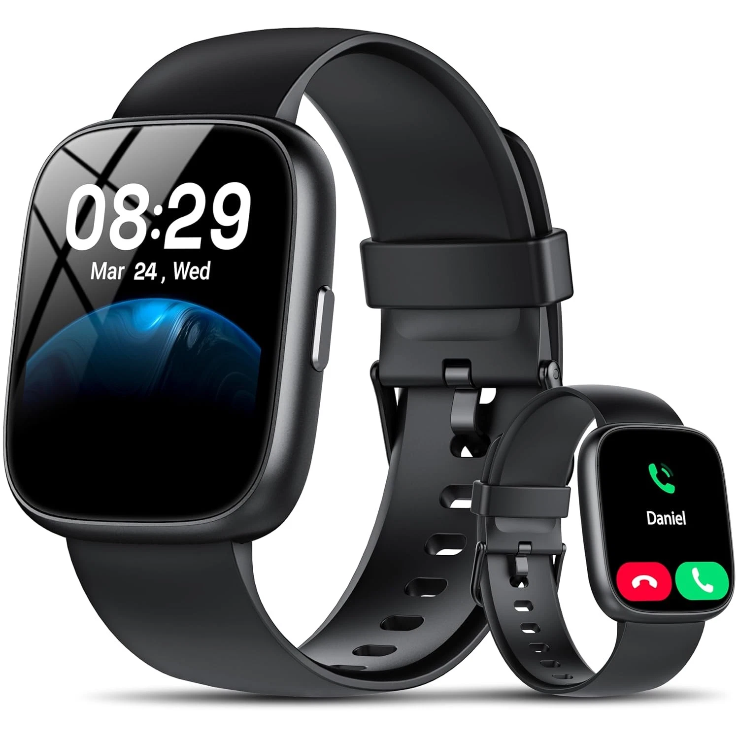 Smart Watch Alexa Built-in 1.83" HD Touchscreen Fitness Tracker Heart Rate