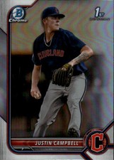 2022 Bowman Draft Justin Campbell #BDC-113 Chrome Refractor Cleveland 16I
