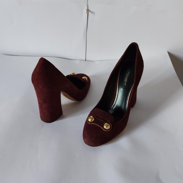 Women Dolce & Gabbana Heels Burgundy Suede 37