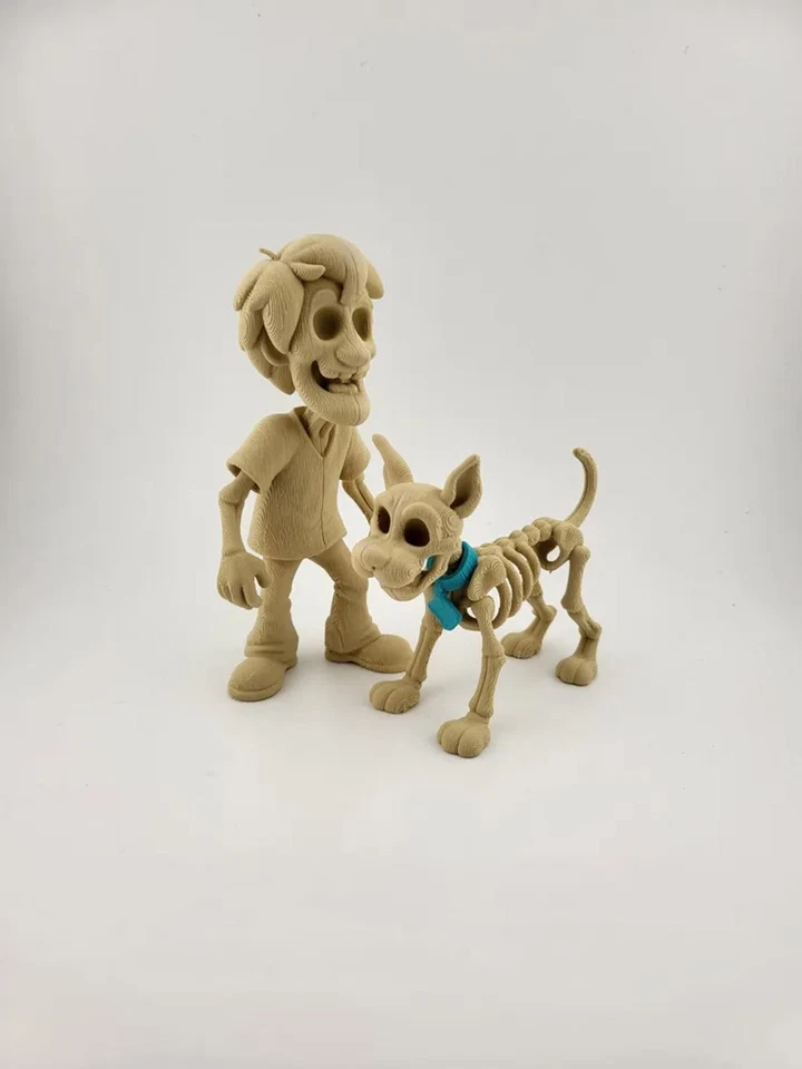 Shaggy and Scooby-Doo Skeleton Duo - Halloween Mystery Figures - Image 4 of 4