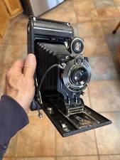 Kodak No. 2-C Autographic Junior 2C Black Folding Camera w/ Instruction Booklet