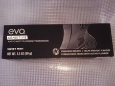 Evo Sensitive Peppermint Anti Cavity Whitening Fluoride Toothpaste 3.5 OZ