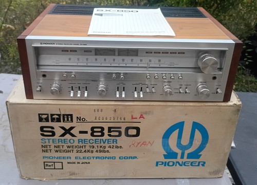 Pioneer SX-850 Stereo Receiver MINT Original Box Manual SX-950 SX-1050 SX-1250