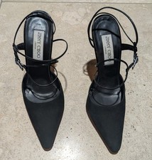 Jimmy Choo Black Suede Pump Size 38.5