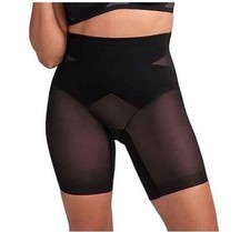 NEW 89 HONEYLOVE "SUPER-POWER" MID WAIST SHAPER SHORTS BLACK SIZE LARGE