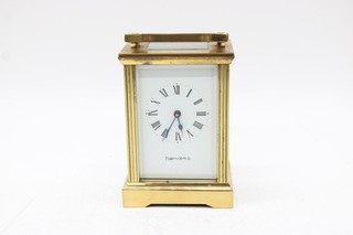 F Vintage Boxed Mappin & Webb Brass Carriage Clock & Key Keeps Time W/ Key