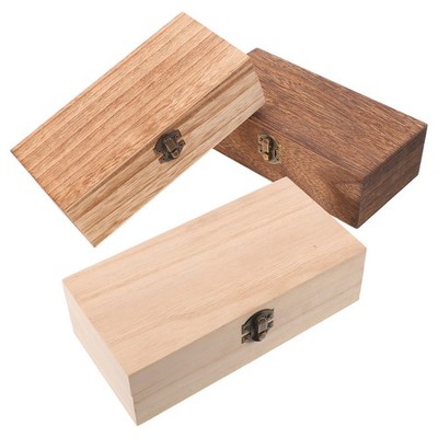  3-teiliges Holzkästchen mit Klappdeckel   Dekorative Vintage-Truhe   Dekorative