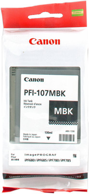 Original Canon Tintenpatrone Schwarz (Matt) PFI-107mbk 6704B001