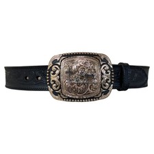 Mexican Oracion Praying Charro Cowboy Belt Buckle Hebilla Vaquero Made In Mexico