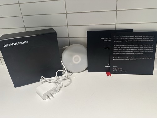 Barsys Smart Coaster 2.0 Cocktail Maker- App Controlled Drink Mixer Complete Kit