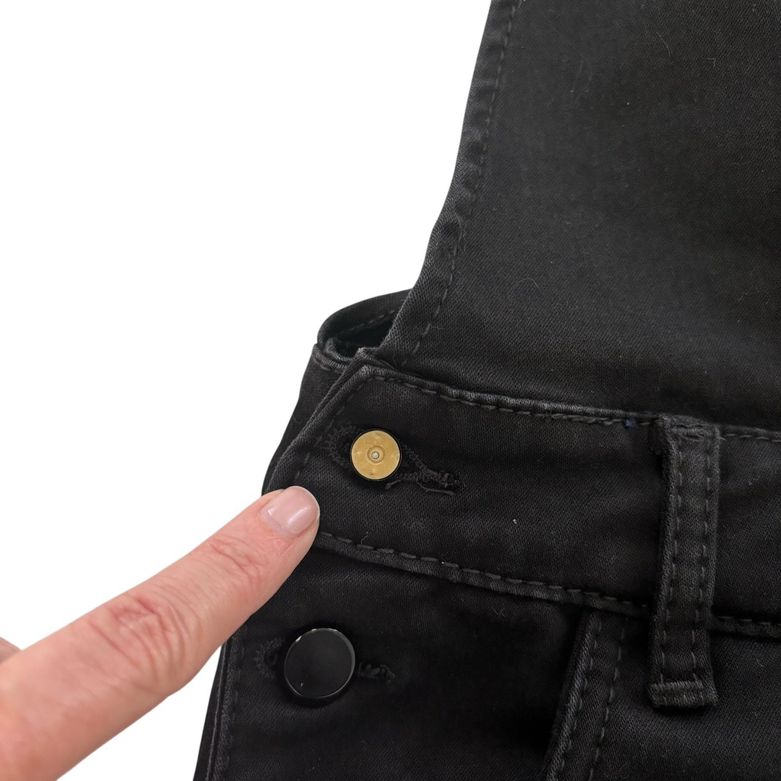 Revel Black Denim Bib Overall Mini Dress Y2K Skater Grunge Dark Goth Fits S