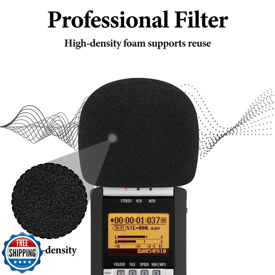 Geekria for Creators Foam Windscreen Compatible with ZOOM H2n, H4n, H4n Pro H - Image 3 of 4