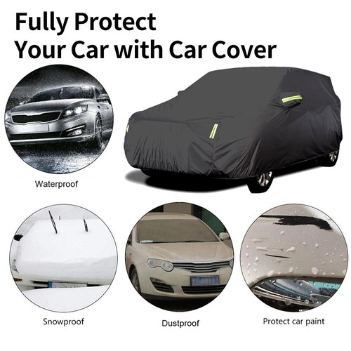 Universal Heavy Duty Full Car Cover Protección UV al aire libre Impermeable de gran tamaño - Imagen 3 de 15