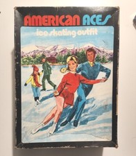 Vintage American Aces Men's Size 12 Figure Skating Ice Skates Black Style 550