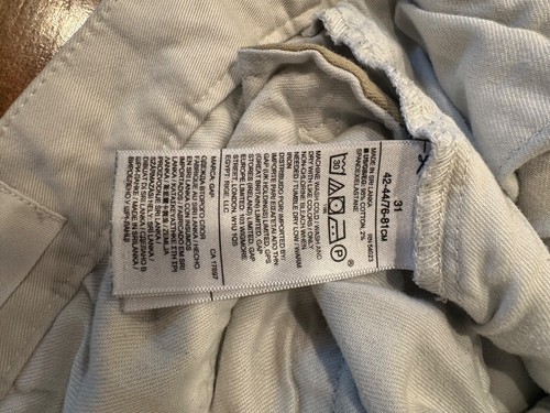 2 PAIA * Pantaloncini corti da uomo Gap, 10 pollici classici kaki, taglia 31, davanti piatto - Foto 3 di 6