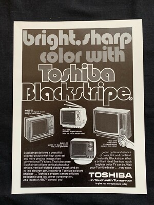 VINTAGE 1977 TOSHIBA TELEVISION PRINT AD! | eBay