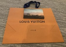 LOUIS VUITTON 15.6 X 13.25 X 6.25 Large Authentic Gift Shopping Paper Bag Orange