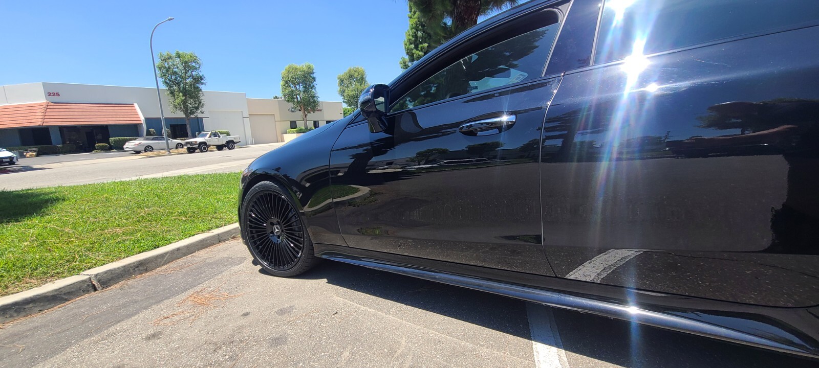 22 BLACK CONCAVE STAGGERED RF35 WHEELS FITS BENTLEY FLYING SPUR SEDAN 2003-2018