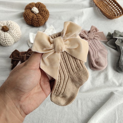 Baby Girl Kid Toddler Bow Tie Socks Soft Cotton Sweet Floor Gift Socks 0-5 Years - Picture 16 of 27