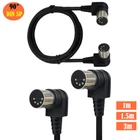 MIDI DIN 5 Pin Cable DIN5P 90° Angle Male to Male Plug Cord Extender Adapter