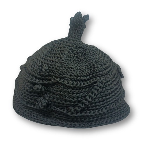 Edo Crotchet Wool Hat #2, Traditional Royal Benin Men Cap for Cultural Attire - Picture 3 of 8