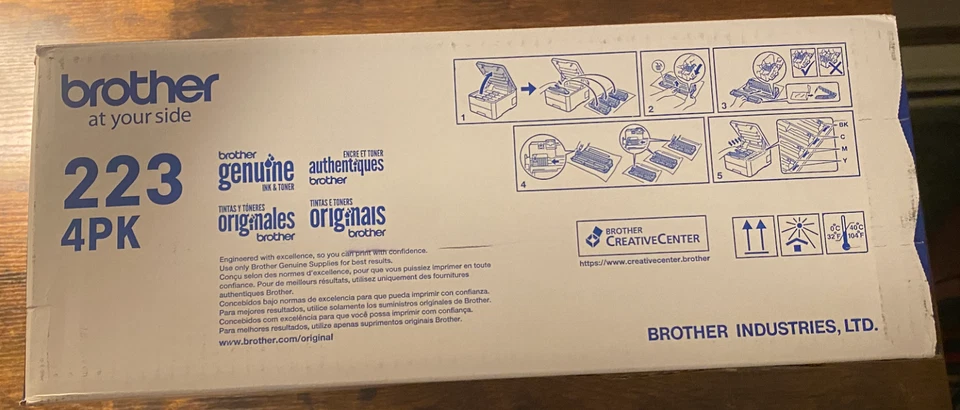 *NEW TONER* *Damaged Box* Brother TN223 4PK Black/Cyan/Magenta/Yellow Cartridges - Image 4 of 4