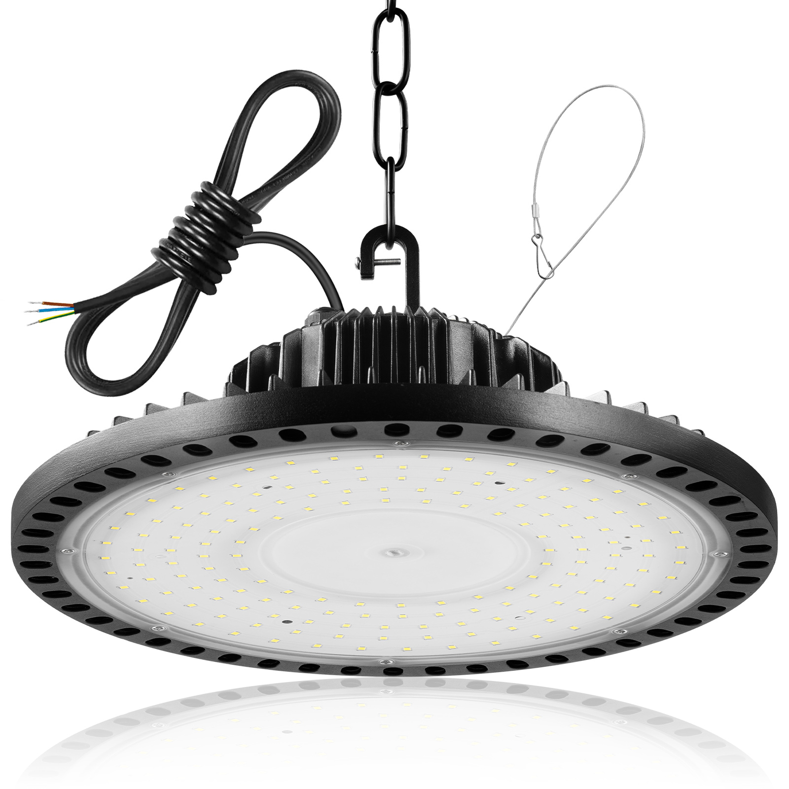 Blivrig 200W LED UFO Industrielampe – Kaltweiß 6500K, IP65, Superhell Für Hallen & Werkstätten