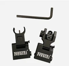 S27 Fiber Optic Iron Sights Flip Up Front and Rear Sites with Red and Green