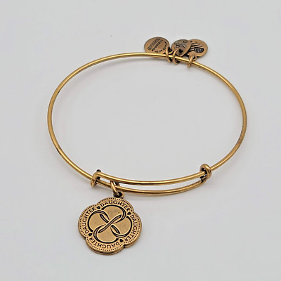 Alex and Ani 2017 Infinite Love Daughter Bracelet - Infinite Love & Bond in Gold