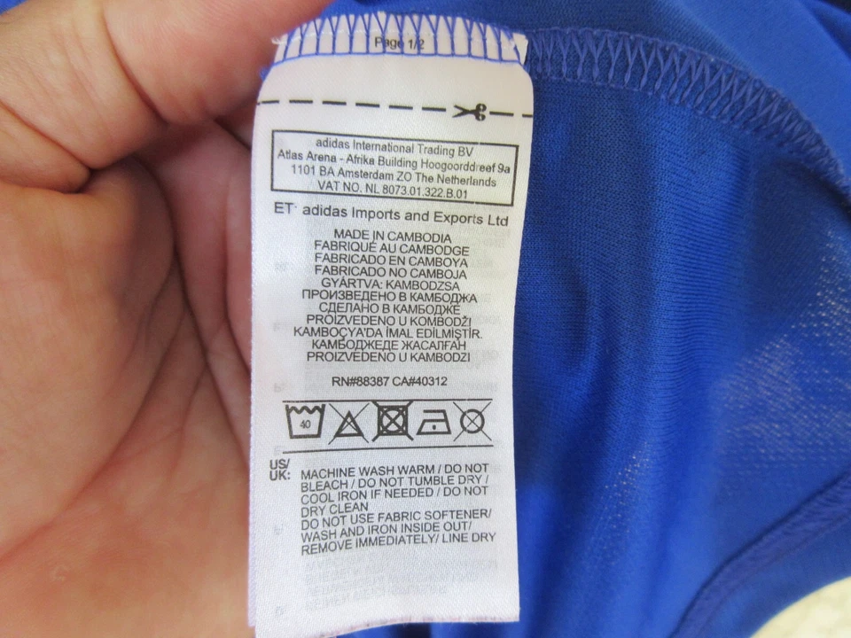 Maillot S.C BASTIA ADIDAS football shirt bleu Corse collection L - Photo 4/4