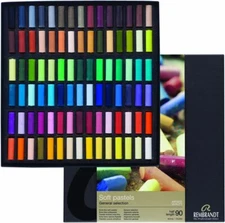 Rembrandt Royal Talens Soft Pastels General Set, 90 Half Stick Set