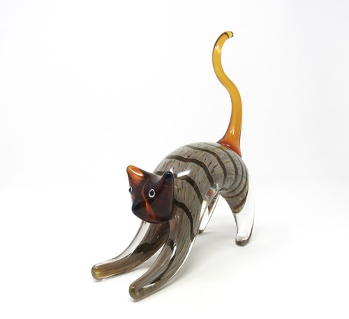 Figura muy grande de escultura de gato de cristal de Murano de 28 cm muy inusual - Imagen 2 de 9