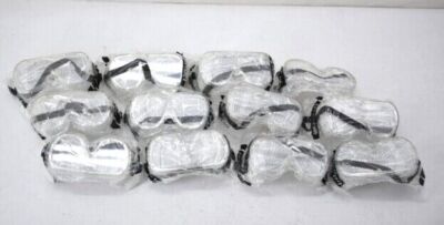 Lot Of 12 PIP Bouton Optical 440 Basic Clear Uncoated Safety Eye Goggles