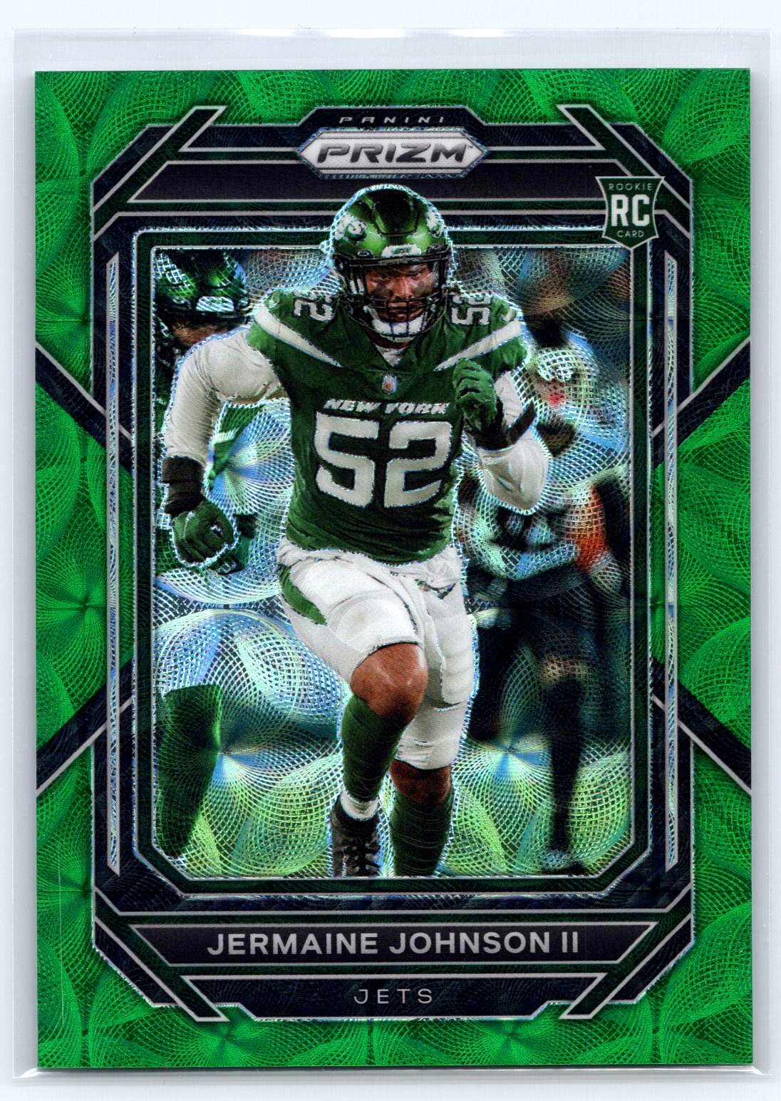 2022 Panini Prizm #375 Jermaine Johnson II Rookie Green Scope #/75 New York Jets
