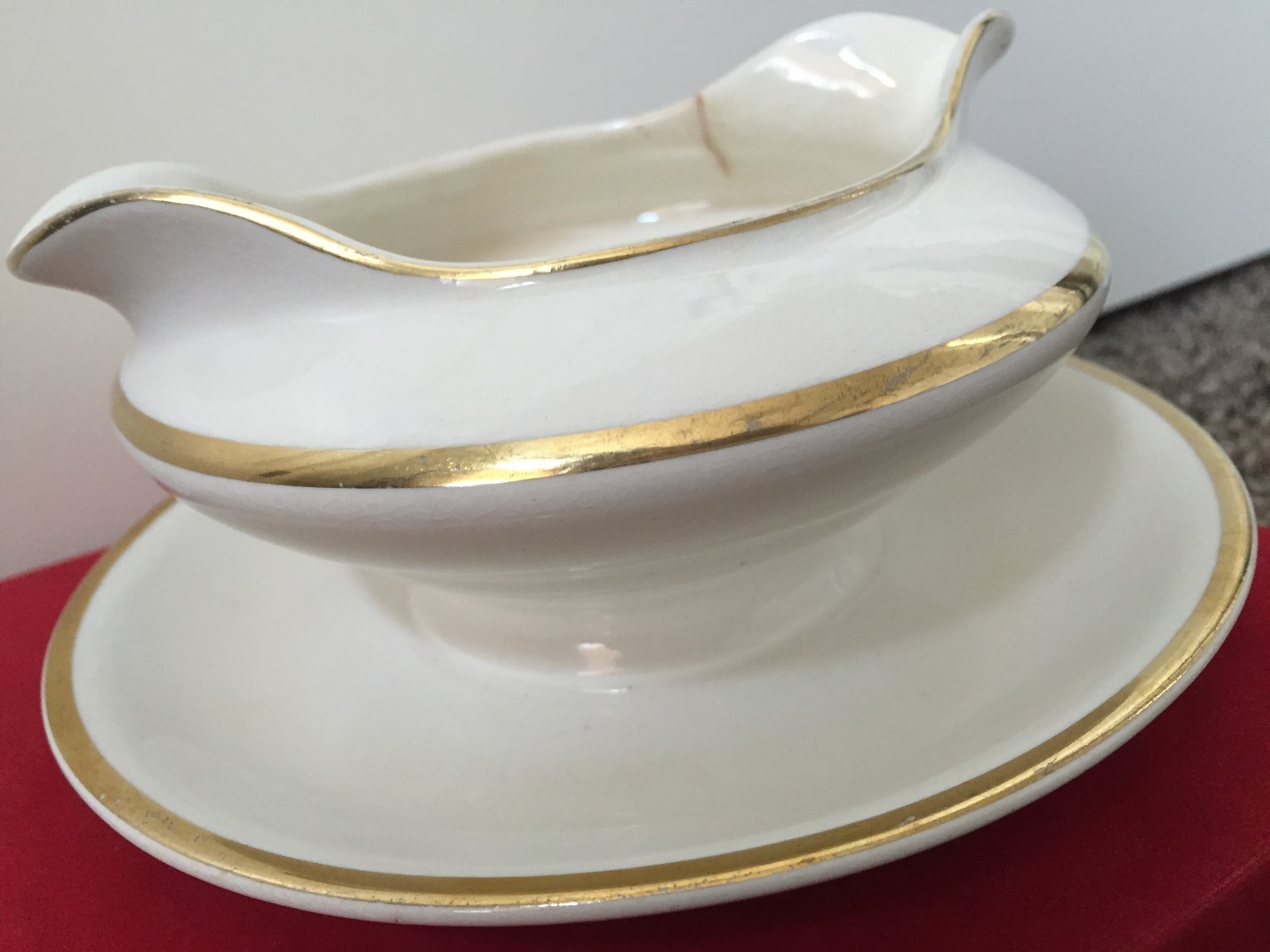 Vintage K.T. & K. China Knowles Taylor & Knowles Gravy Dish 18 Carat