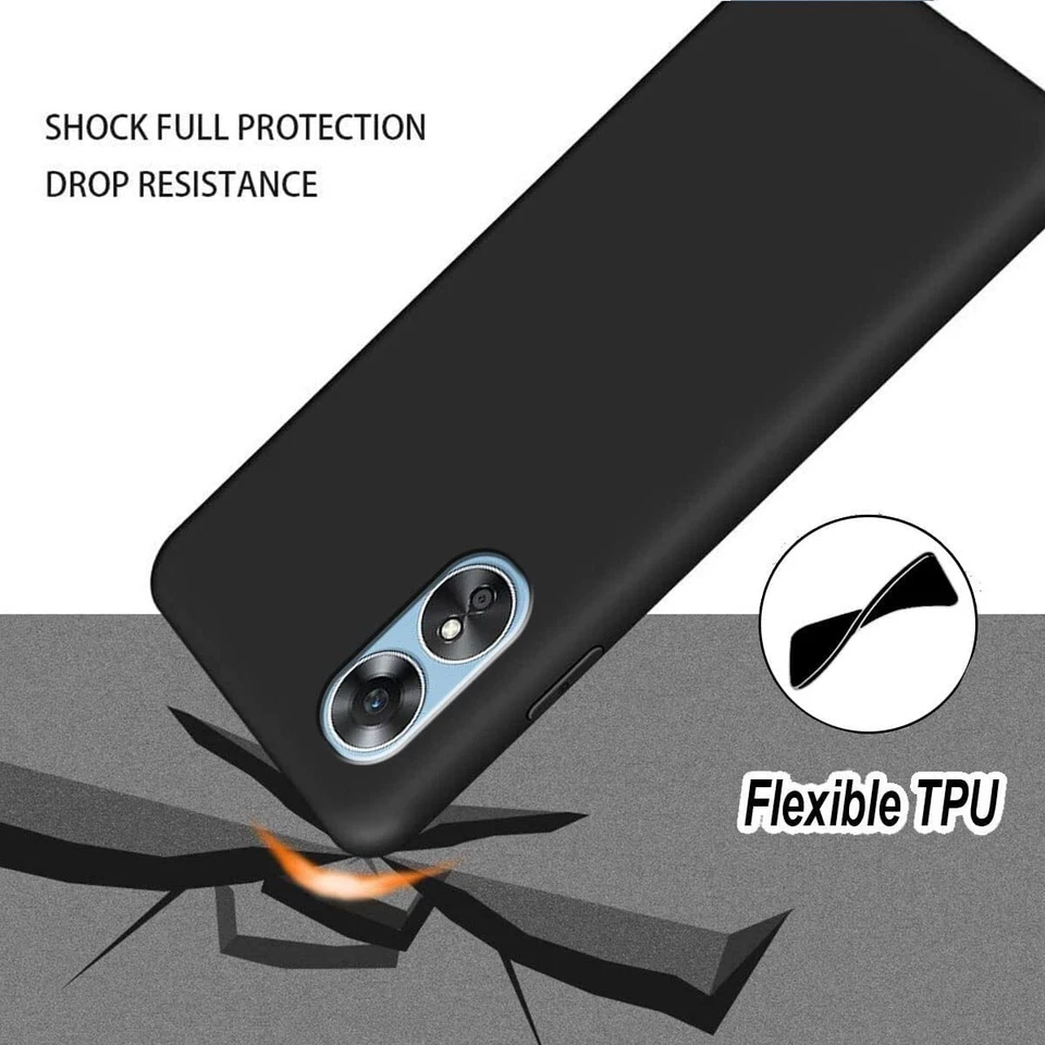 CUSTODIA per Xiaomi REDMI 12c 11A Cover TPU NERO BLU CLEAR + Pellicola VETRO - Immagine 2 di 4