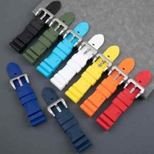 22mm 24mm 26mm FKM Rubber Watch Strap Fits Panerai Luminor Submersible Marina