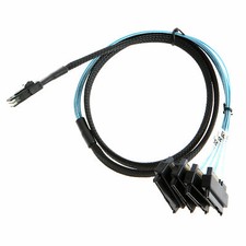 New Mini SAS 36P SFF-8087 to 4 SFF-8482 Connectors With SATA Power Cable 3FT 1M