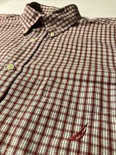 NAUTICA Shirt Short Sleeve Men  s XL Red Check Button Up