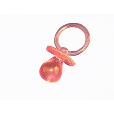 12 Extra Large Plastic Baby Shower Pacifiers 2.5" Long - Pink