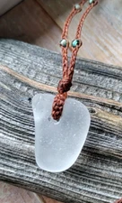 Snow White Frosty Sea Glass Men Women Braid Hawaiian Beach Unisex Teen Gift Surf