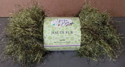 Cypress Green Yarn Bee Haute Fur  3.5oz 93 Yards 6 Super Bulky 100% Exoline