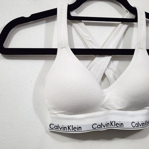 Calvin Klein Womens Modern Cotton Padded Bralette Bra White Size XS - Picture 22 of 24
