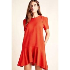 Anthropologie Maeve Rousseau Flounced Mini Dress Size: US 0