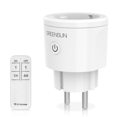 GreenSun  Timer Steckdose Fernbedienung Countdown Weiß Für Lampen/Ventilator etc