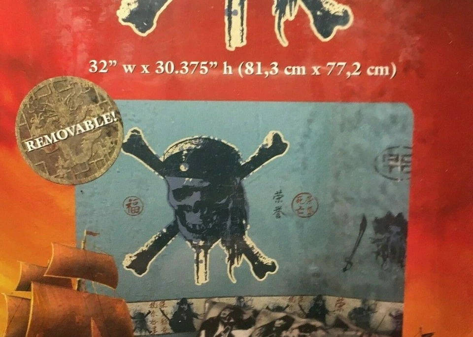 Juego de 2 Calaveras Autoadhesivas EXTRAÍBLES Piratas del Caribe 32"x 30" Disney ¡¡NUEVAS!!! Foto 3 de 4