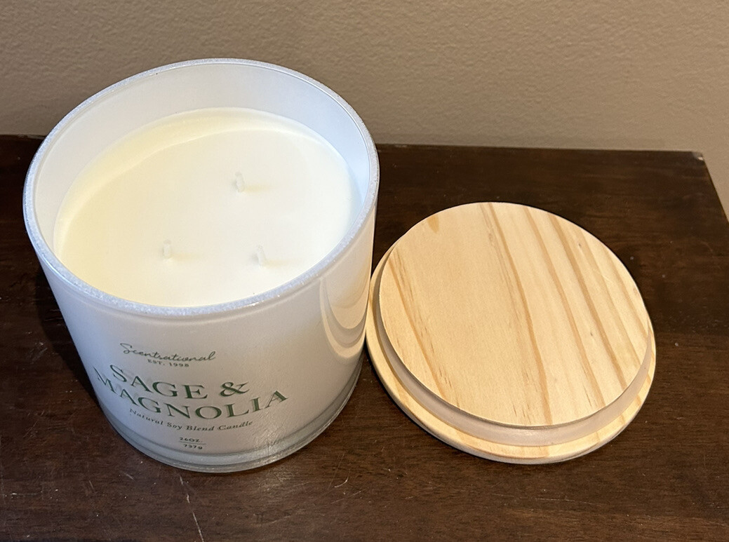 Soy Wax Scentsational Candles White Magnolia Scentsational Sage