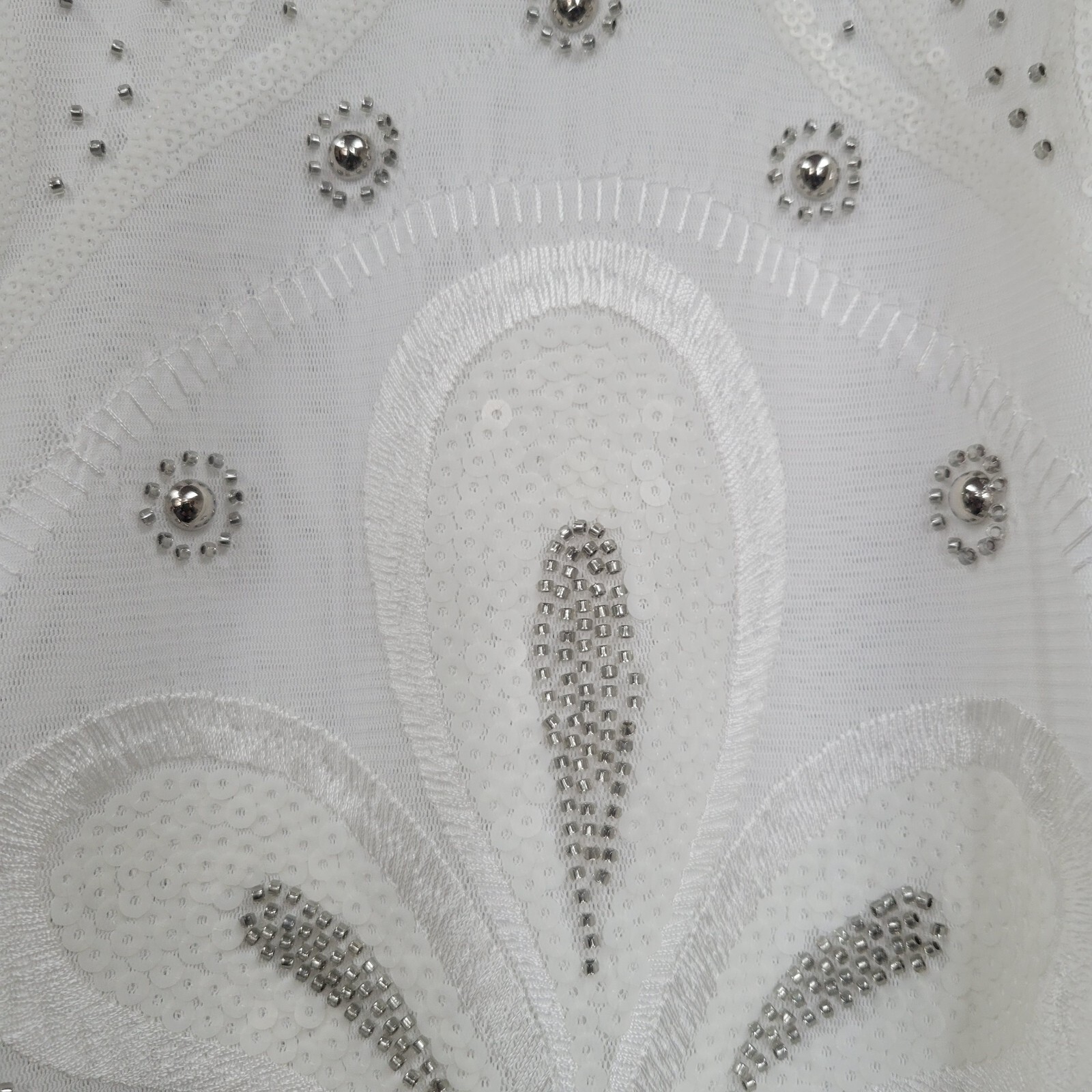 Ameri MODE WOMENS L/XL White Sequined Top - image 3