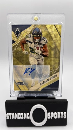 2022 Panini Phoenix Gold Vinyl Auto Rashaad Penny 1/1 Seahawks