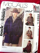 UNCUT MCCALLS# 6669 WOMEN SZ XS-S-M CASUAL EVERYDAY JACKETS   SEWING PATTERN